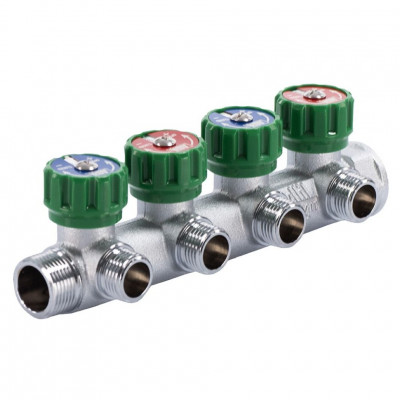 Коллектор регулирующий Millennium MKRP43412 3/4″ НР-ВР, 4 отвода 1/2″