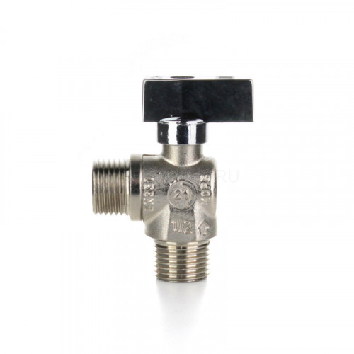 Кран шаровой ELSEN угловой для стиральных машин 1/2"×1/2" НН, ручка бабочка, EV90.1212