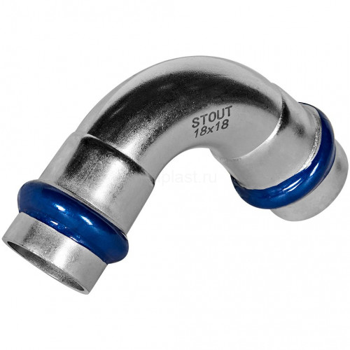 Угольник 90° STOUT ВПр-ВПр, 18 мм, из нержавеющей стали, SSS-2003-000018