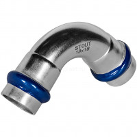 Угольник 90° STOUT ВПр-ВПр, 18 мм, из нержавеющей стали, SSS-2003-000018
