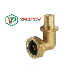 Уголок аксиальный с накидной гайкой из латуни 20*1/2 F Ver-pro VRP203LF-C