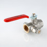 Кран шаровой VALTEC 1/2" ВР/ВР, с дренажом и воздухоотводчиком, рычаг (VT.245.N.04)