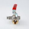 Кран шаровой VALTEC 1/2" ВР/ВР, с дренажом и воздухоотводчиком, рычаг (VT.245.N.04)