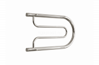 Водяной полотенцесушитель «B» с полочкой, вакуумное - золотой хром, (1") 32/50