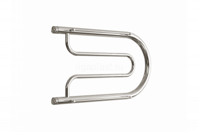 Водяной полотенцесушитель «B» с полочкой, вакуумное - золотой хром, (1") 32/50