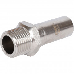 Вставка переходная ROMMER НПр-НР 18 мм x 1/2" из нержавеющей стали, RSS-0024-001812
