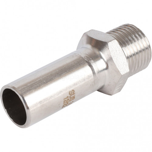 Вставка переходная ROMMER НПр-НР 18 мм x 1/2" из нержавеющей стали, RSS-0024-001812