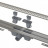 Душевой лоток AlcaPlast APZ1SMART-LINE-750 с опорами и решеткой, хром, в пол около стены