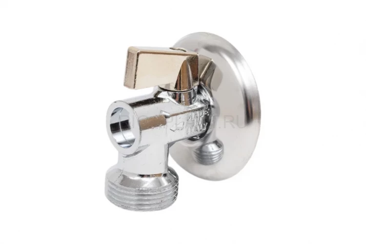 Кран шаровой ELSEN угловой с розеткой 3/4"×1/2" НН, ручка бабочка, EV91.3412