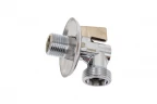 Кран шаровой ELSEN угловой с розеткой 3/4"×1/2" НН, ручка бабочка, EV91.3412