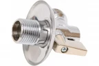 Кран шаровой ELSEN угловой с розеткой 3/4"×1/2" НН, ручка бабочка, EV91.3412