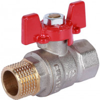 Кран шаровой ВН/НР 1/2", ручка бабочка ROMMER