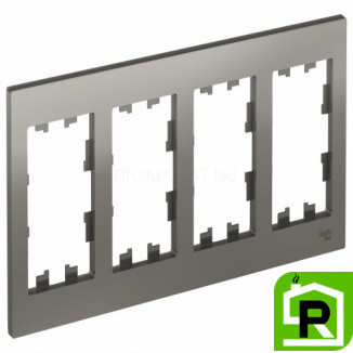 Рамка 4-ая (четверная), Сталь, серия Atlas Design, Schneider Electric