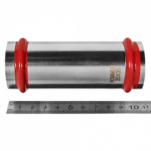 Муфта надвижная ROMMER 35 мм из нержавеющей стали, RSS-0019-000035