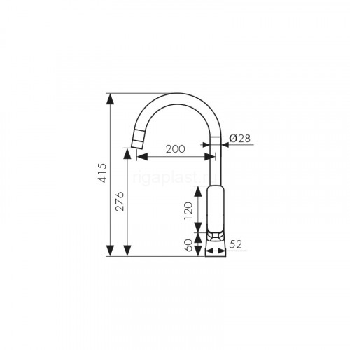 Смеситель для кухни Clever Gun metal KAISER 76144-15