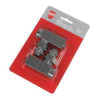 Набор дизайн-вентилей Royal Thermo CUBE, угловой (хром) 1/2″, RTE 56.002