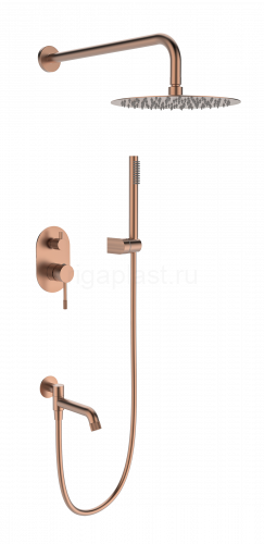 Душевая система ViEiR V403564-R, скрытый монтаж, розовое золото