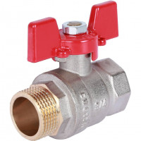 Кран шаровой ВН/НР 3/4", ручка бабочка ROMMER