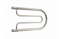 Водяной полотенцесушитель «B» с полочкой, вакуумное - золотой хром, (1") 32/70