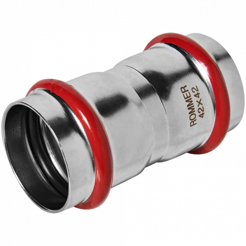 Муфта равнопроходная ROMMER 42 мм из нержавеющей стали, RSS-0017-000042