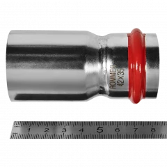Муфта переходная ROMMER НПр 42 x 35 мм из нержавеющей стали, RSS-0020-004235