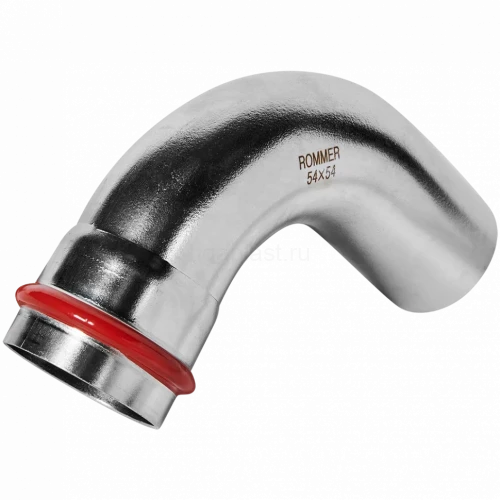 Угольник однораструбный 90° ВПр-НПр 54 из стали нержавеющей, прессовой ROMMER