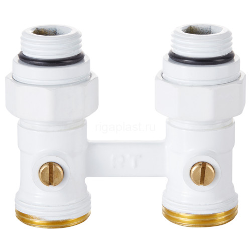 Узел нижнего подключения Royal Thermo прямой 1/2"х3/4" EK (белый)
