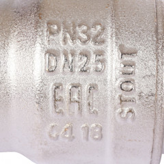 Кран шаровой стандартнопроходной STOUT 1", ВР/НР, ручка «рычаг», SVB-0013-000025