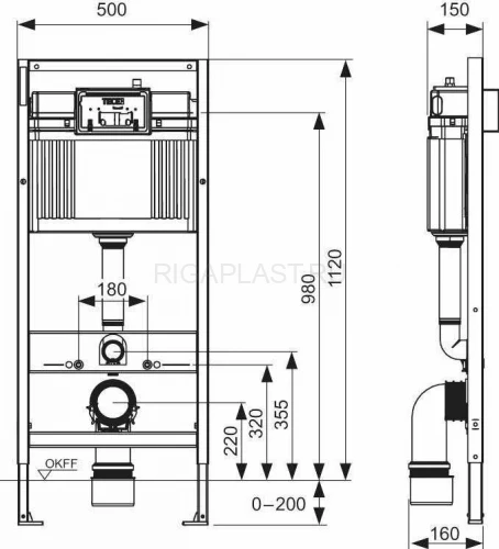 Инсталляция ТЕСЕ TECEbase 2.0 9400414 + унитаз торнадо Grossman GR-4455SQ + встраиваемый гигиенический душ GZ42101-C Set