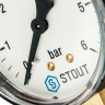 Манометр радиальный 63 мм 1/4, 0-6 бар STOUT