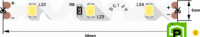 Лента светодиодная стандарт 2835, 60 LED/м, 9 Вт/м, 12В , IP20, Цвет: Ультра холодный белый