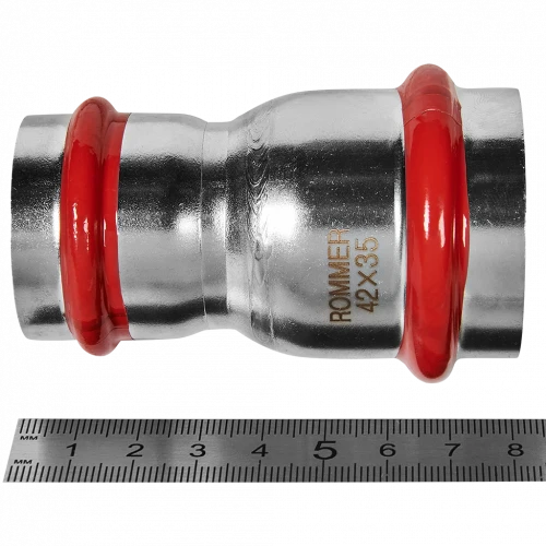 Муфта переходная ROMMER 42 x 35 мм из нержавеющей стали, RSS-0018-004235
