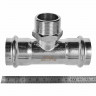 Тройник-переходник ROMMER ВПр-НР 42 мм x 1 1/4" из нержавеющей стали, RSS-1016-042114