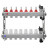 Коллекторная группа 1" на 7 выходов без кранов с расходомерами Millennium