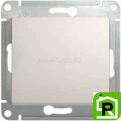 Выключатель 1-клавишный, Молочный, серия Glossa, Schneider Electric
