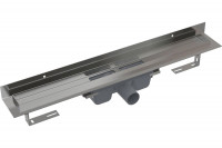 Душевой лоток AlcaPlast APZ16-950 без решетки к стене, выпуск боковой