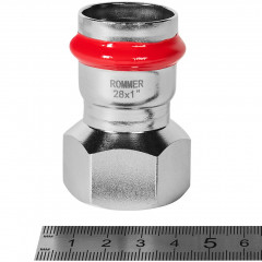 Переходник ROMMER ВПр-ВР 28 мм x 1" из нержавеющей стали, RSS-1022-000281