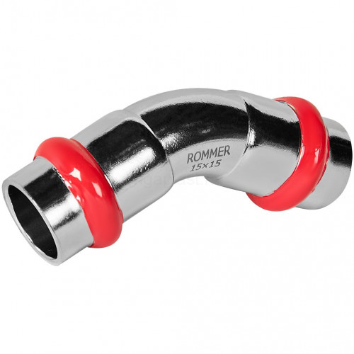 Угольник ROMMER 45° ВПр-ВПр 15 мм из нержавеющей стали, RSS-1005-000015