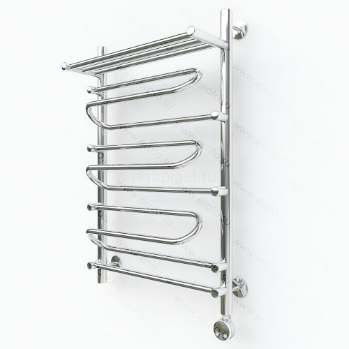 Полотенцесушитель электрический ЭРАТО A42, 500х600 мм, с верхней полкой