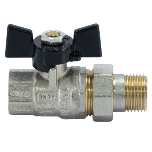 Кран шаровой с американкой 1/2", бабочка Millennium