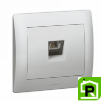 Розетка телефонная RJ11 Legrand Galea Life - алюминий