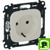 Розетка Legrand Valena Allure c заземлением 753021+755209 Перламутр