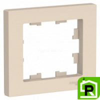 Рамка 1-ая (одинарная), Бежевый, серия Atlas Design, Schneider Electric