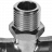 Тройник-переходник ROMMER НР 18 мм x 1/2" из нержавеющей стали, RSS-0016-001812
