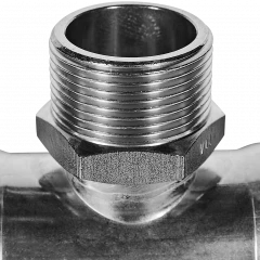 Тройник-переходник ROMMER НР 54 мм x 1 1/4" из нержавеющей стали, RSS-0016-054114