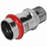 Переходник ВПр-НР 22х1/2" из стали нержавеющей, прессовой ROMMER