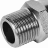 Переходник ВПр-НР 22х1/2" из стали нержавеющей, прессовой ROMMER