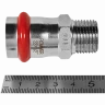 Переходник ВПр-НР 22х1/2" из стали нержавеющей, прессовой ROMMER