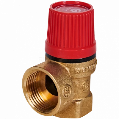 Клапан предохранительный для отопления с манометром 3 бар 1/2"x3/4х1/4" ROMMER