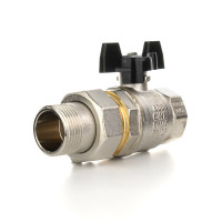 Полнопроходной ELSEN шаровой кран, 3/4" НВ американка, ручка бабочка, EV34.3201
